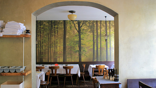 Waldtapete im Restaurant Berlin