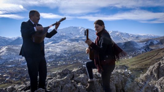 Aschik M&uuml;bariz Əliyev und Petra Nachtmanova